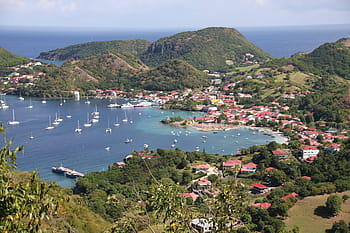 guadeloupe, the holy, blue, caribbean, holiday, sun, sea, palm, terre-de-haut, side, island