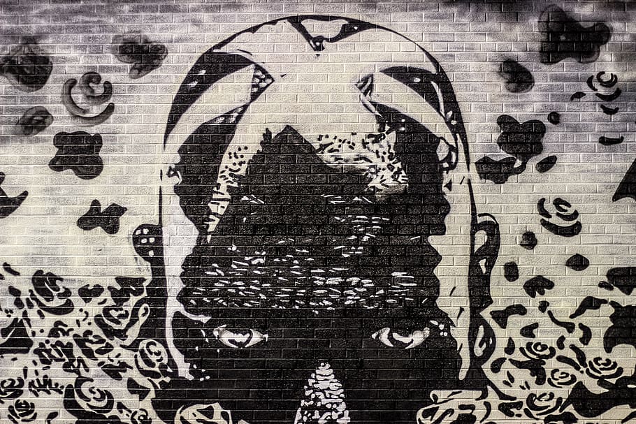 graffiti, gadekunst, vægmaleri, spray, aerosol, Detroit, motorby