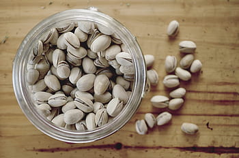 pistacchio, legna, vaso, tavolo