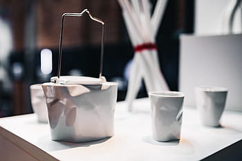 coleção, cerâmica, pratos, louça, utensílios de cozinha, toalha de mesa