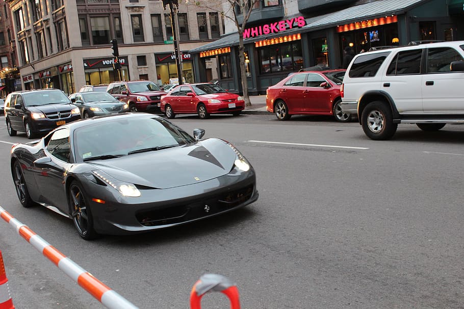 auto, vozidlo, sportovní auto, supercar, kupé, pozemního vozidla, automobil, automobilového designu, luxusní vozidlo, výkonné auto, ferrari 458