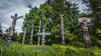 vancouver, Kanada, stanley park, náboženství, totem, zelená, Příroda, první národy