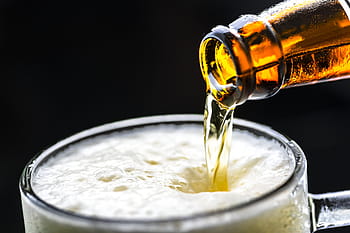 pivo, bar, nápoj, vaří, pivovar, bublina, oslava, zblízka, Studený, studený nápoj, návrh