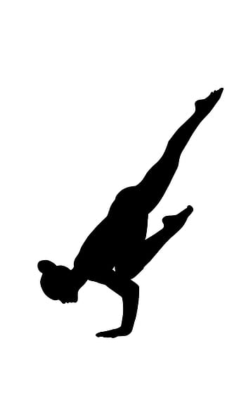 silhouette, yoga, forza, persone, donna, meditazione, fitness, Salute, esercizio, handstand, ragazza