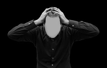man, face, psychosis, head, hands, headache, burnout, question mark, bipolar, error, manic-depressive