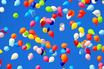yaz parti balonları, çeşitli, doğum günü, parlak, renk, renkli, Festival, mutlu, Parti, yaz